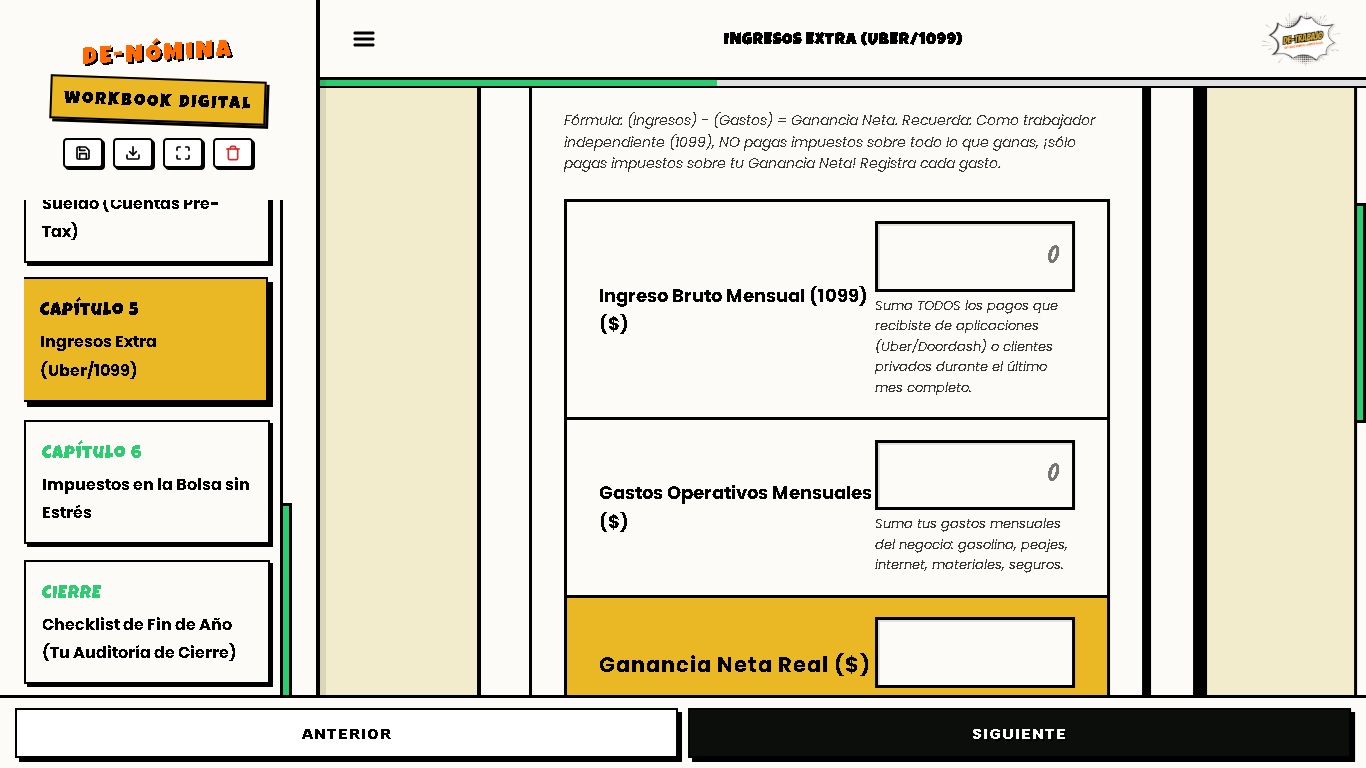 Ejercicio práctico del Workbook: ingresos extra 1099
